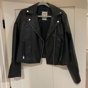 Abercrombie & Fitch Black Leather Jacket
